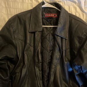 PHASE2 LEATHER JACKET. SIZE M